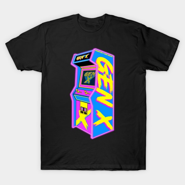 Gen X Arcade Cabinet T-Shirt by GenXWing